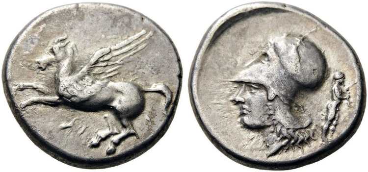 Coins from city state Qudze or Gorindze (Corinth)