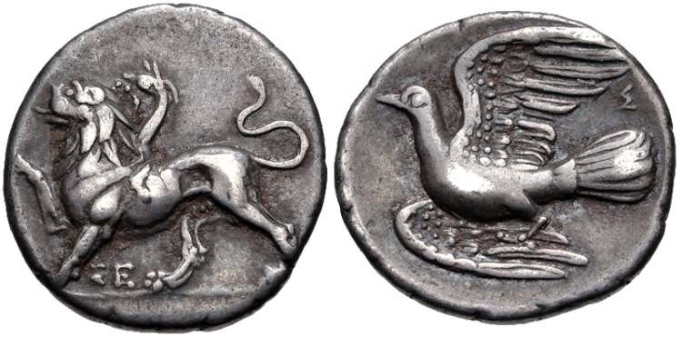 Coins from the Pelazgian city state of Sekion 350-280 BC